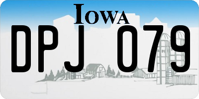 IA license plate DPJ079