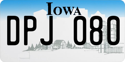 IA license plate DPJ080