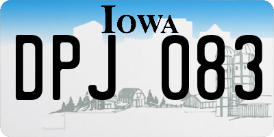 IA license plate DPJ083