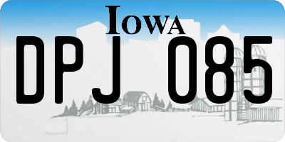 IA license plate DPJ085