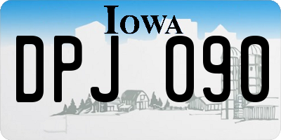 IA license plate DPJ090