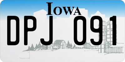 IA license plate DPJ091