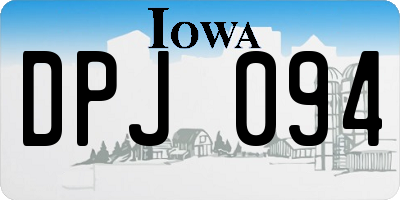 IA license plate DPJ094