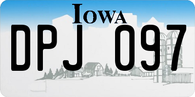 IA license plate DPJ097