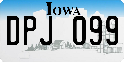 IA license plate DPJ099