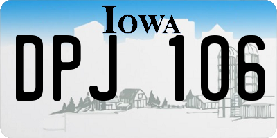 IA license plate DPJ106