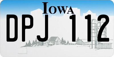 IA license plate DPJ112