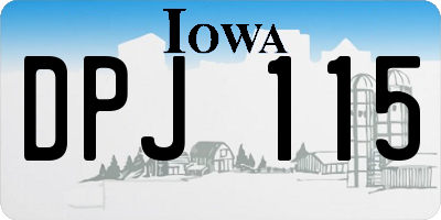 IA license plate DPJ115