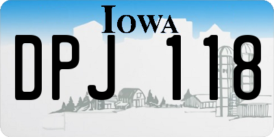 IA license plate DPJ118