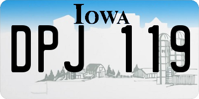 IA license plate DPJ119