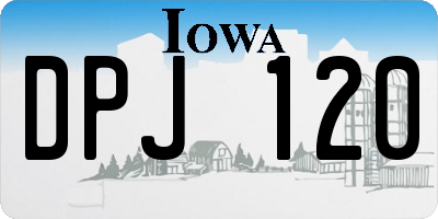 IA license plate DPJ120