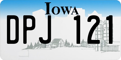 IA license plate DPJ121