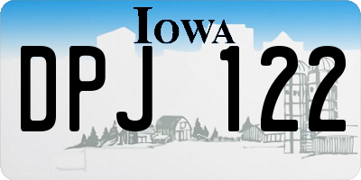 IA license plate DPJ122
