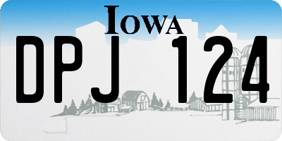 IA license plate DPJ124