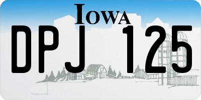 IA license plate DPJ125
