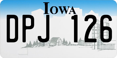 IA license plate DPJ126