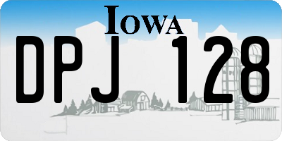 IA license plate DPJ128