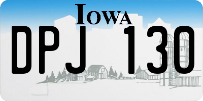 IA license plate DPJ130