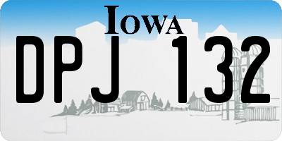IA license plate DPJ132