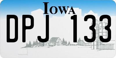 IA license plate DPJ133