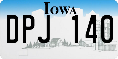 IA license plate DPJ140