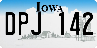 IA license plate DPJ142