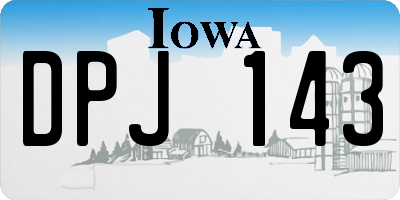 IA license plate DPJ143