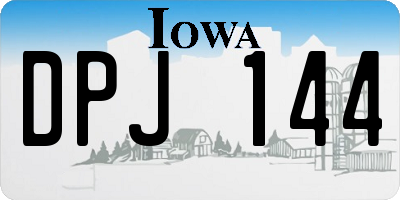 IA license plate DPJ144