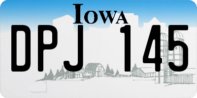 IA license plate DPJ145