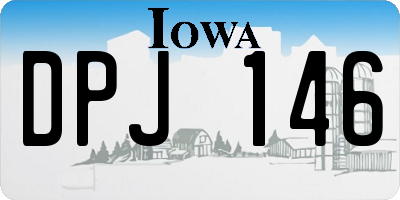 IA license plate DPJ146
