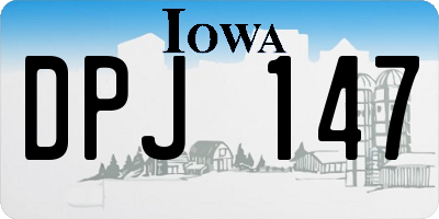 IA license plate DPJ147