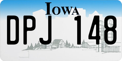 IA license plate DPJ148