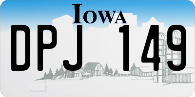 IA license plate DPJ149