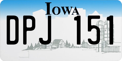 IA license plate DPJ151
