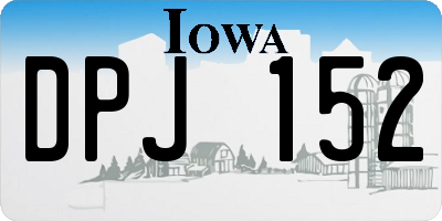 IA license plate DPJ152
