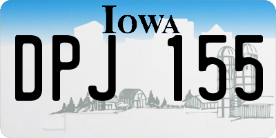 IA license plate DPJ155