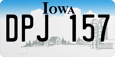 IA license plate DPJ157