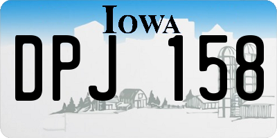 IA license plate DPJ158