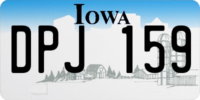 IA license plate DPJ159