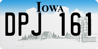 IA license plate DPJ161