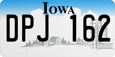 IA license plate DPJ162