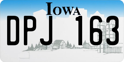IA license plate DPJ163