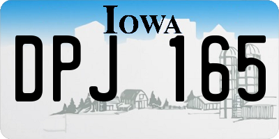 IA license plate DPJ165