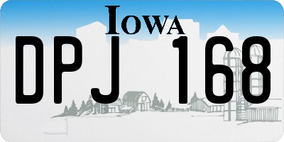 IA license plate DPJ168