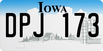 IA license plate DPJ173