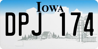 IA license plate DPJ174