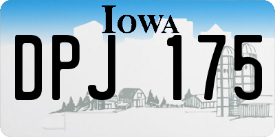 IA license plate DPJ175