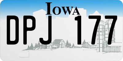IA license plate DPJ177