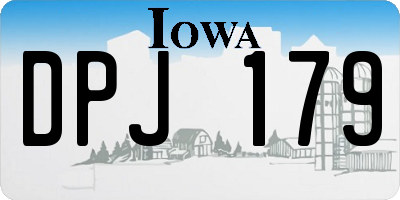 IA license plate DPJ179