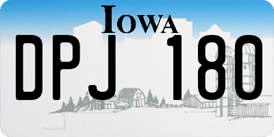 IA license plate DPJ180